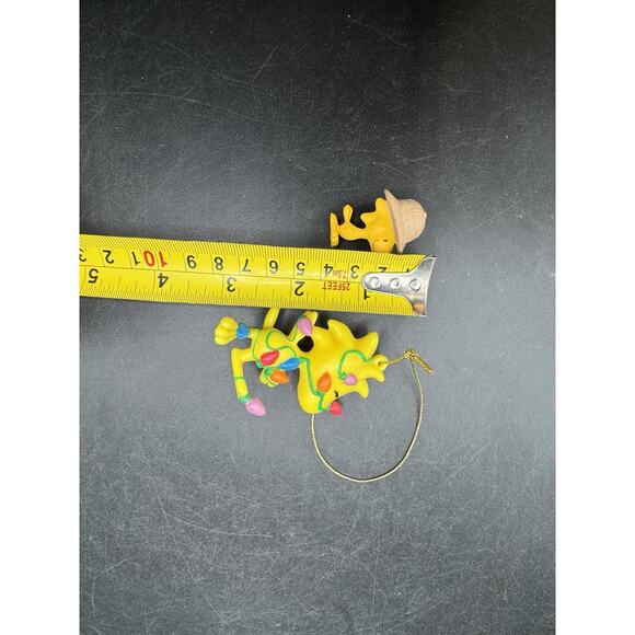 2 Peanuts Woodstock bird Ornaments Tangled in Christmas Lights & Safari -T22 - Picture 7 of 7